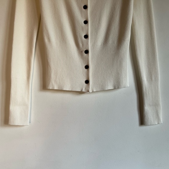 NWT Madewell Signature Knit Scoopneck Cardigan Size XS Winter White $98 NT609 - Picture 4 of 12